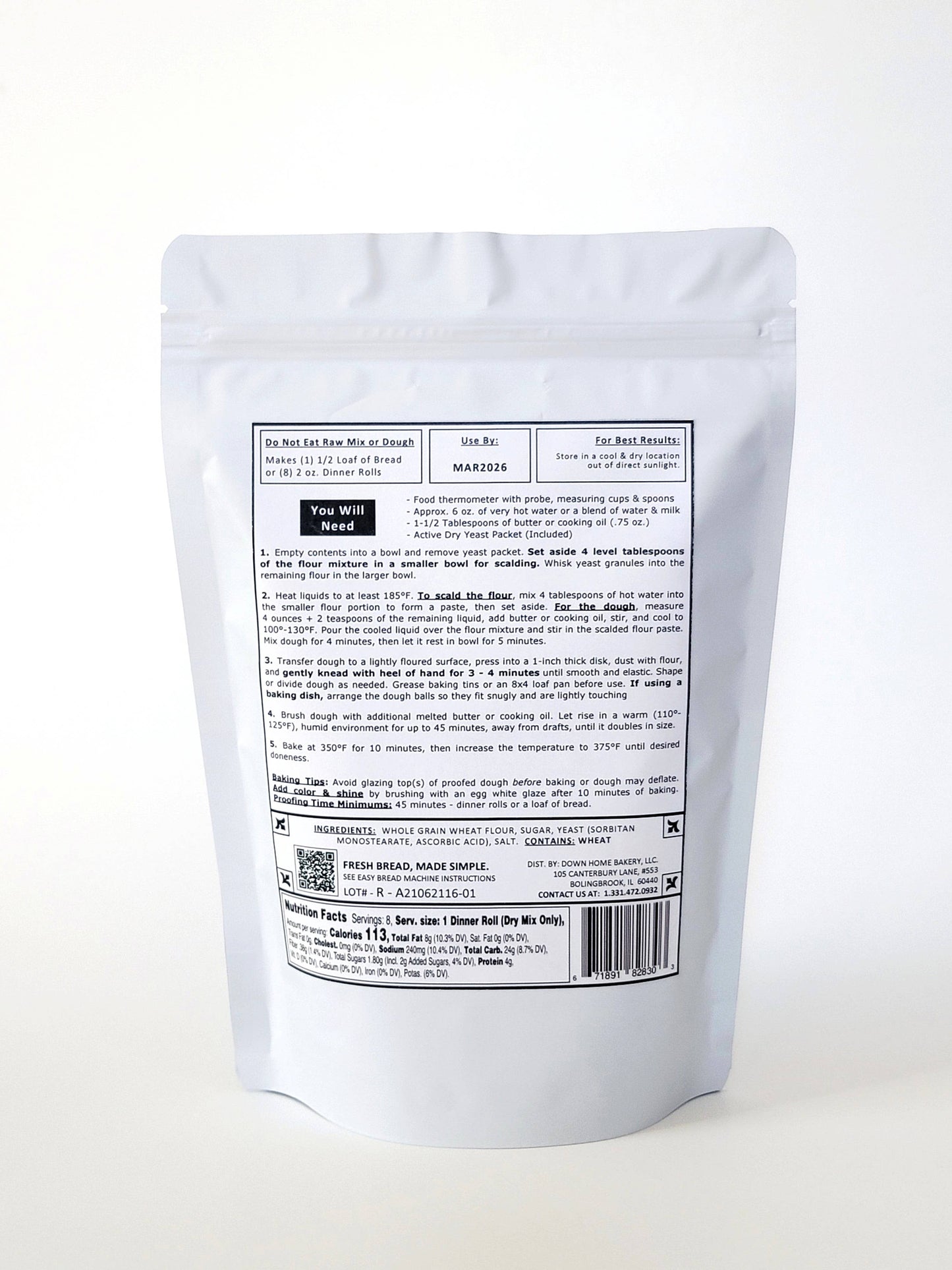 Old Fashioned Whole Wheat Bread Mix