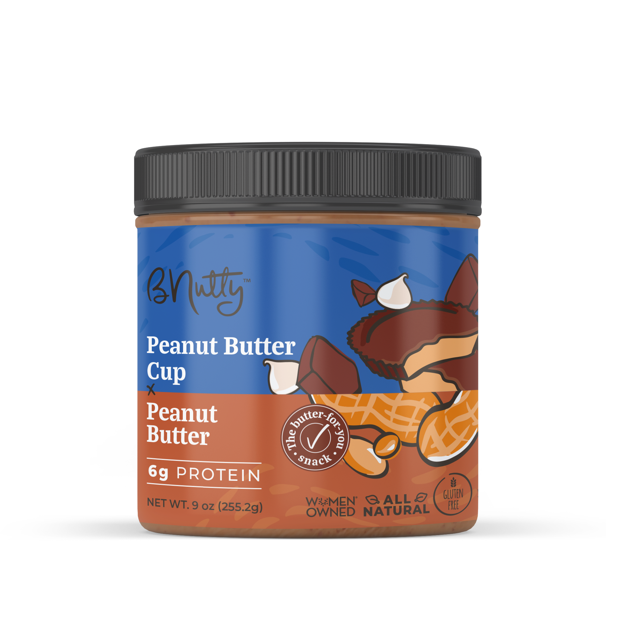 Peanut Butter Cup BNutty Peanut Butter- Case of 6- 9oz