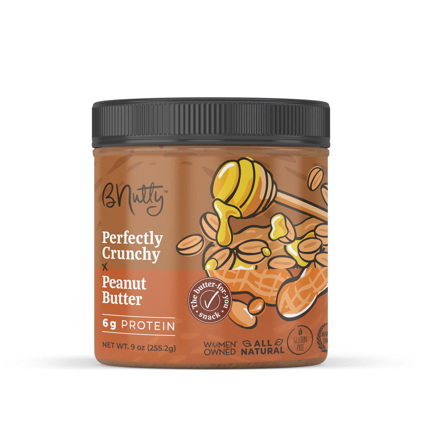 Perfectly Crunchy BNutty Peanut Butter- Case of 6- 9oz