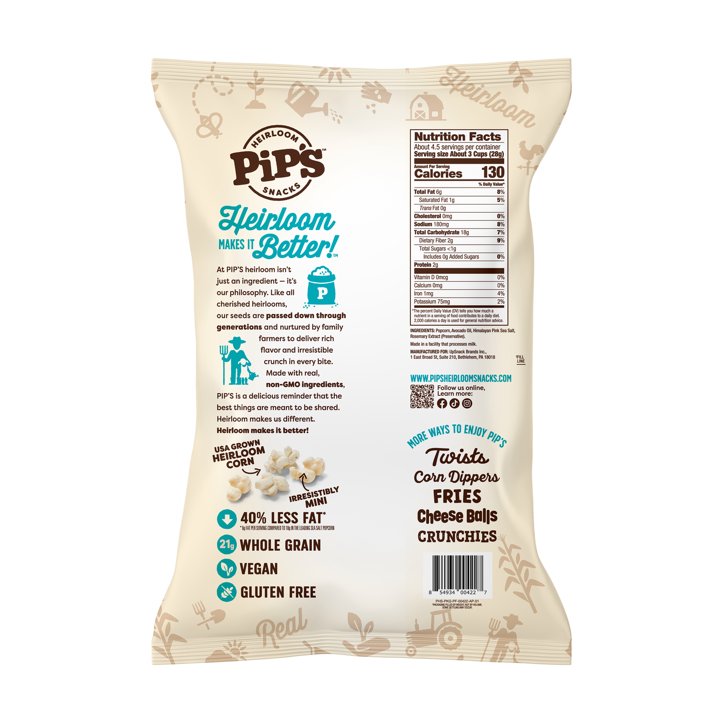 Sea Salt Mini Popcorn (12 bags in 1 case)