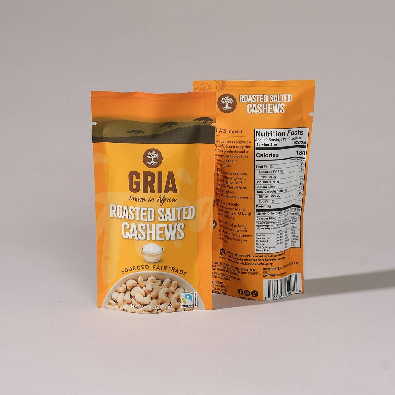 Roasted Salted Fairtrade Cashews (2 oz)