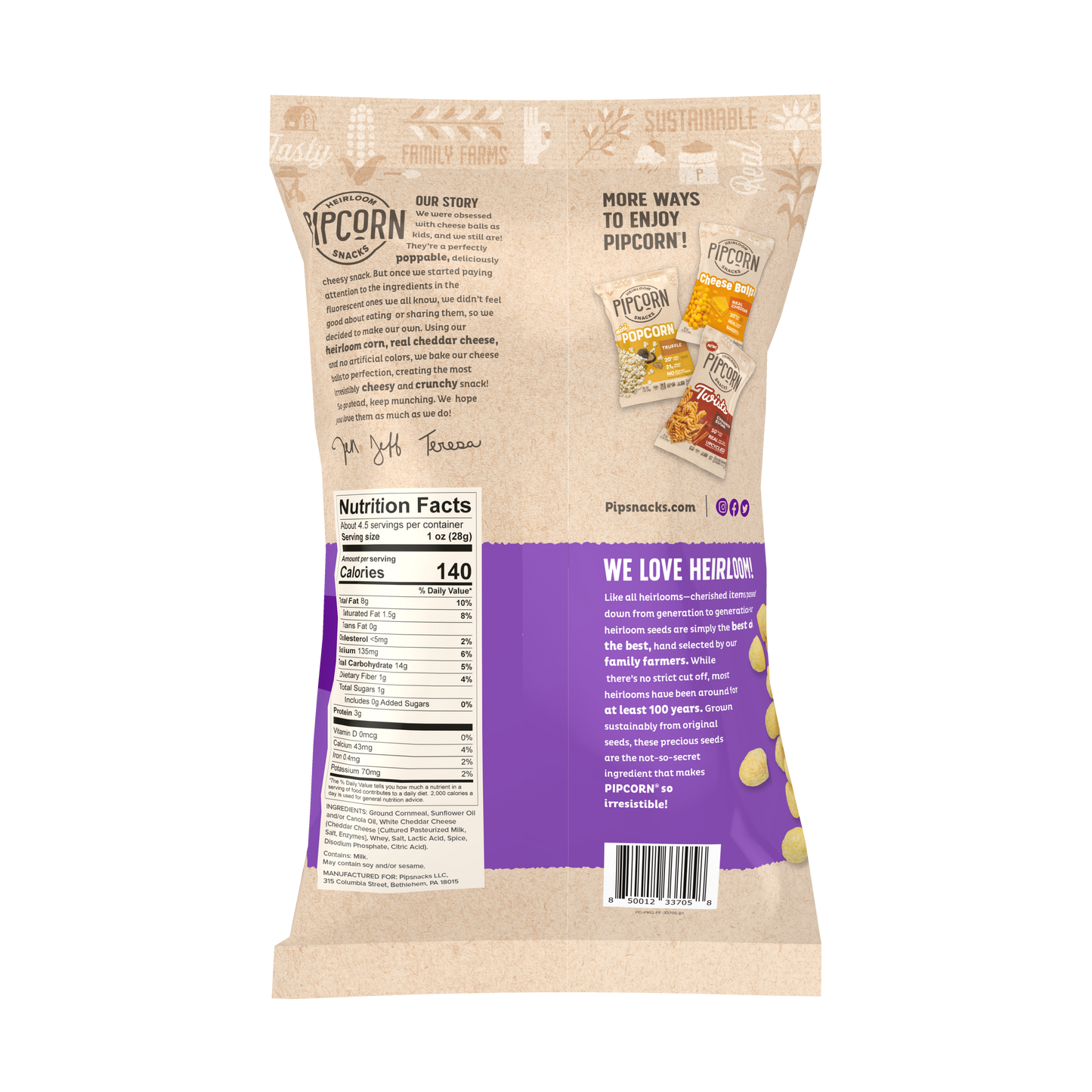White Cheddar Cheese Balls, 4.5oz (12 Bags in 1 Case)