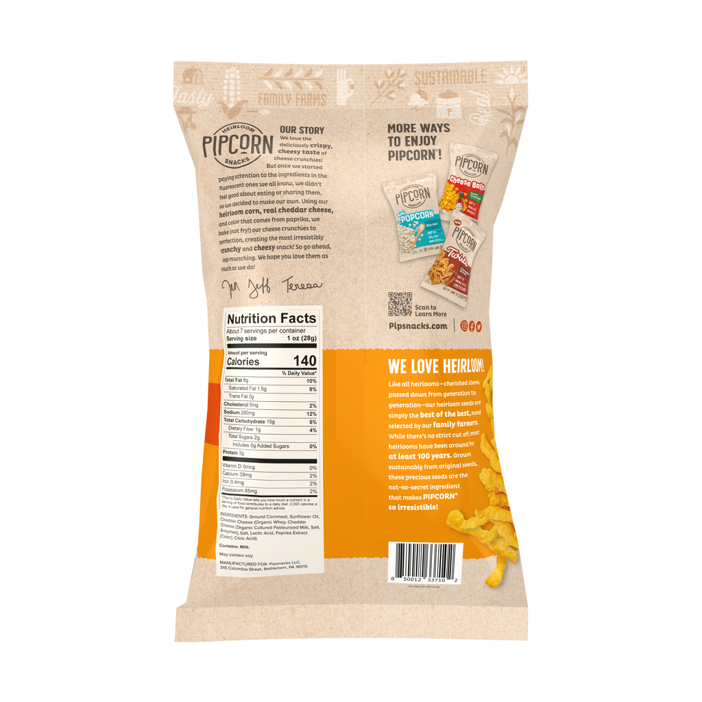 Cheddar Crunchies, 7.0oz (12 Bags in 1 Case)